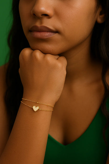Hart armband dubbel