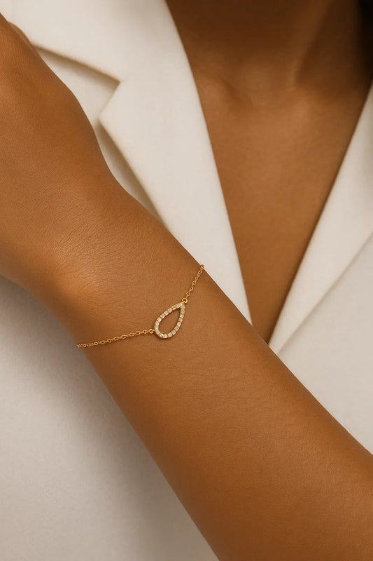 Druppel Armband steentjes