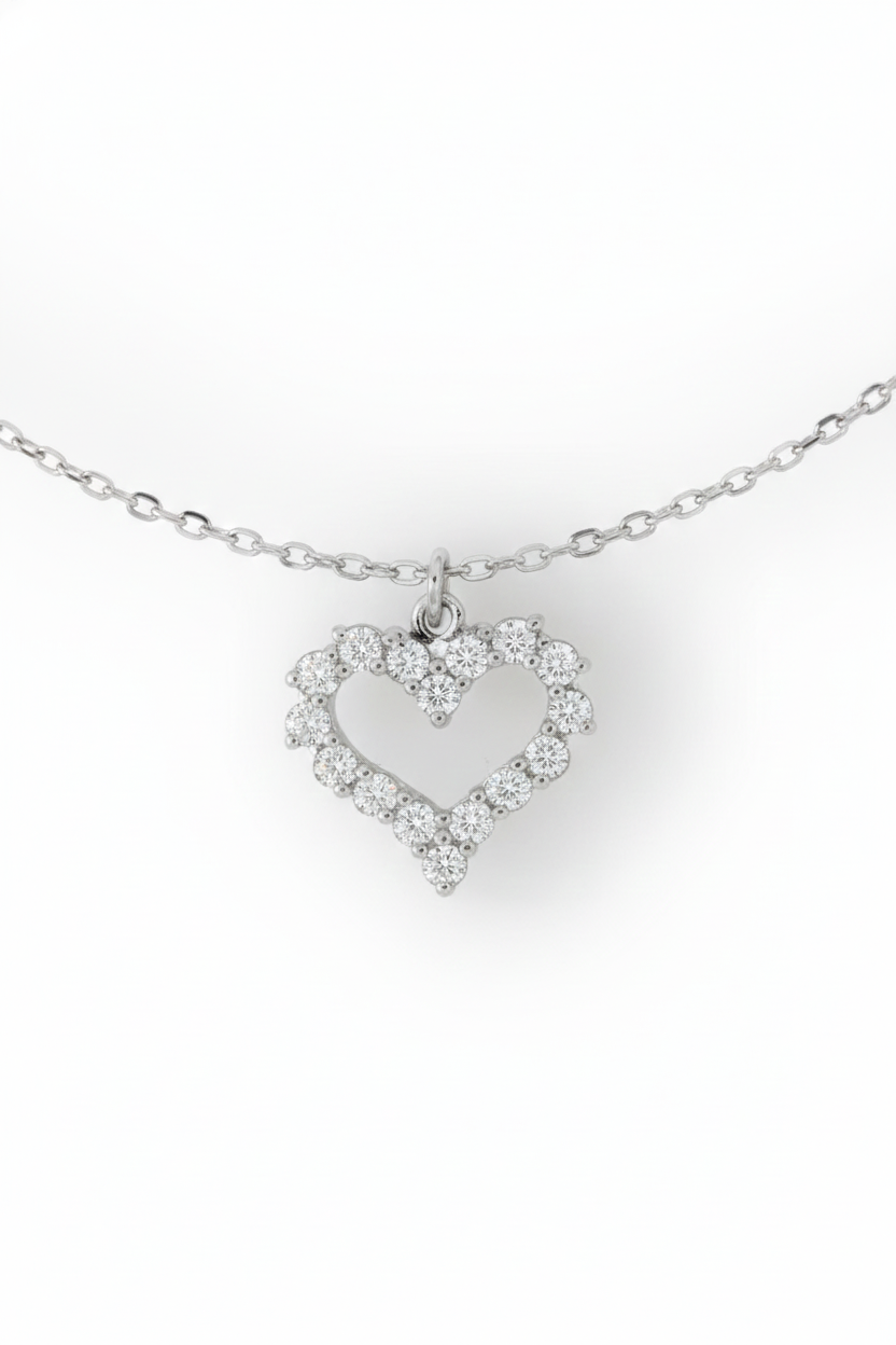 Blissful Heart Ketting Zilver