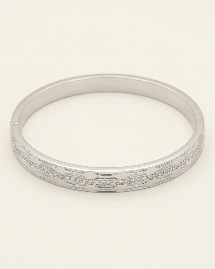 Silver Horizon Bangle Armband