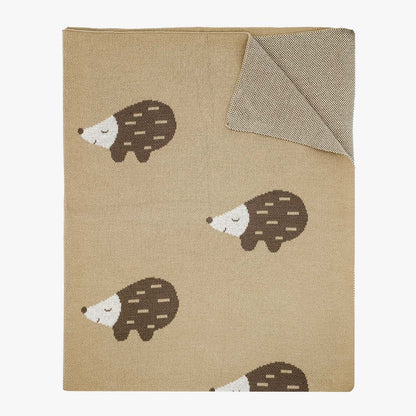 Knitted Baby Blanket Hedgehogs – 80x100 cm